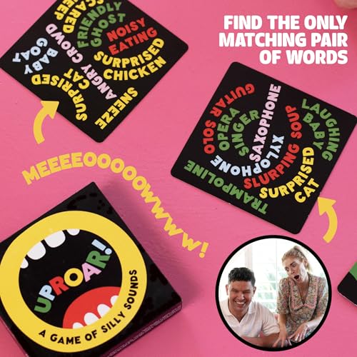 UpRoar! The Card Game of Silly Sounds – Funny Family Party Game for Kids, Adults, 2+ Players, Eco, Sustainable, Fun, Birthday Gift, Game Night, Stocking Stuffer, Halloween, Thanksgiving, Christmas