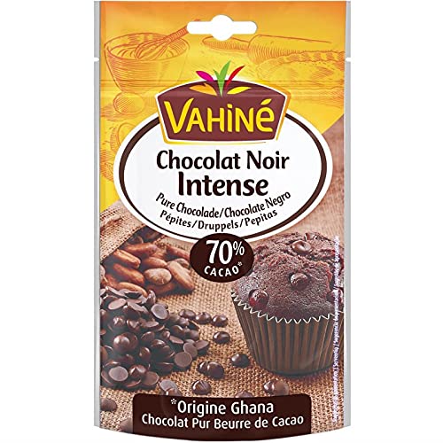 Vahine - Lote de 3 bolsitas de nuggets de chocolate negro intenso, 70% de origen Ghana, 100 g