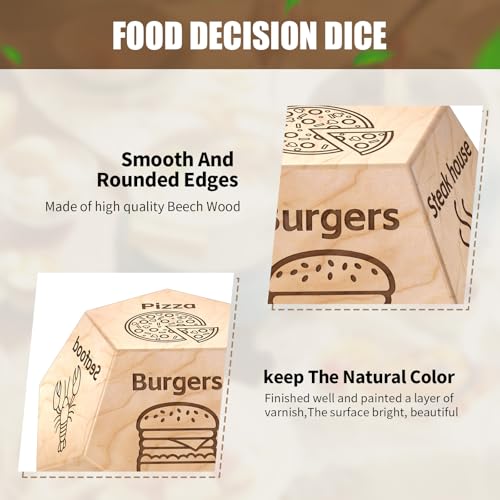 Valentines Day Gifts for Him Her Men Women, Food Dice Date Night Dice Anniversary Birthday Wedding Christmas Couples Gifts for Him Her Husband Wife Boyfriend Girlfriend Gag Gifts Stocking Stuffers - Image 4