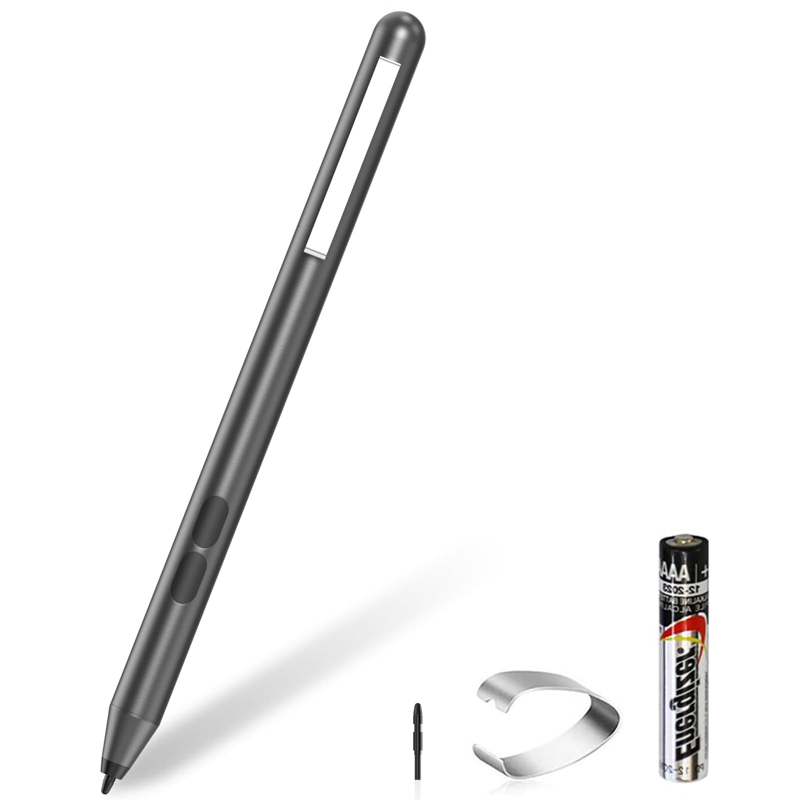 Hacey Surface Pro Stylus Pen - Compatible With Surface Book/Laptop/Go/3, Palm Rejection, 1024 Pressure Sensitivity (Grey)