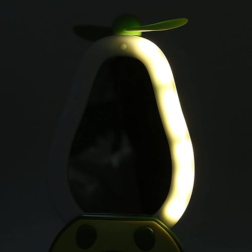 Miniatura 8 de Mini ventilador USB Ventilador portátil recargable de mano Ventilador personal recargable estilo aguacate creativo lindo suministros ventilador para