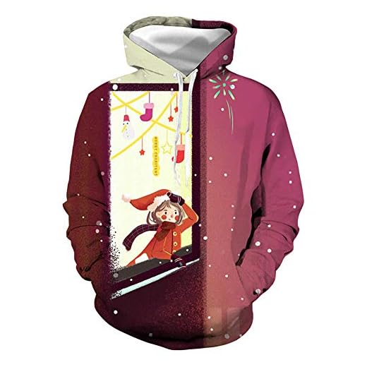 CHWEI knit Hat 3D par hoodies barn mönster sweatshirt pullover dragkedja O neck rolig män kvinnor vuxna pullover kläder kappa XL