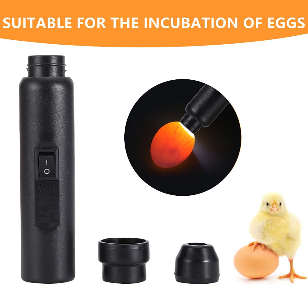 ANKROYU Schierlampe Für Eier - LED Bruteier Tester Mit 2 Lampenschirmen