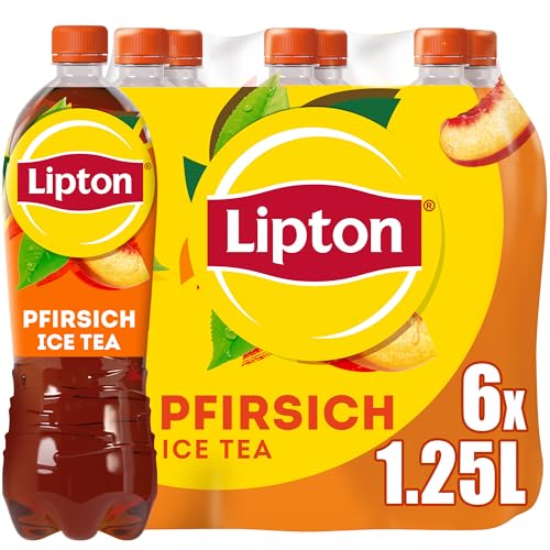 LIPTON ICE TEA Peach, Eistee mit Pfirsich Geschmack, EINWEG (6 x 1.25L)