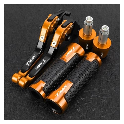 ���]�Ԃ̃n���h���o�[�G���h �K�� TMAX 560 Tech Max 500 T-MAX 530 SX DX �܂肽���ݎ��u���[�L�N���b�`���o�[�n���h���o�[�O���b�v�G���h�ɍœK(Orange2)