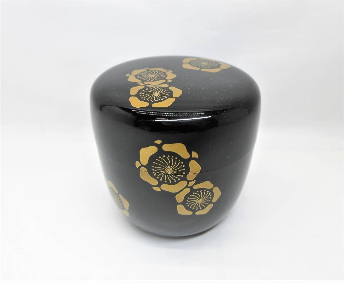 Amazon.co.jp: 初出し品輪島塗棗溢れ梅蒔絵内梨地蒔絵師曽又真山在銘