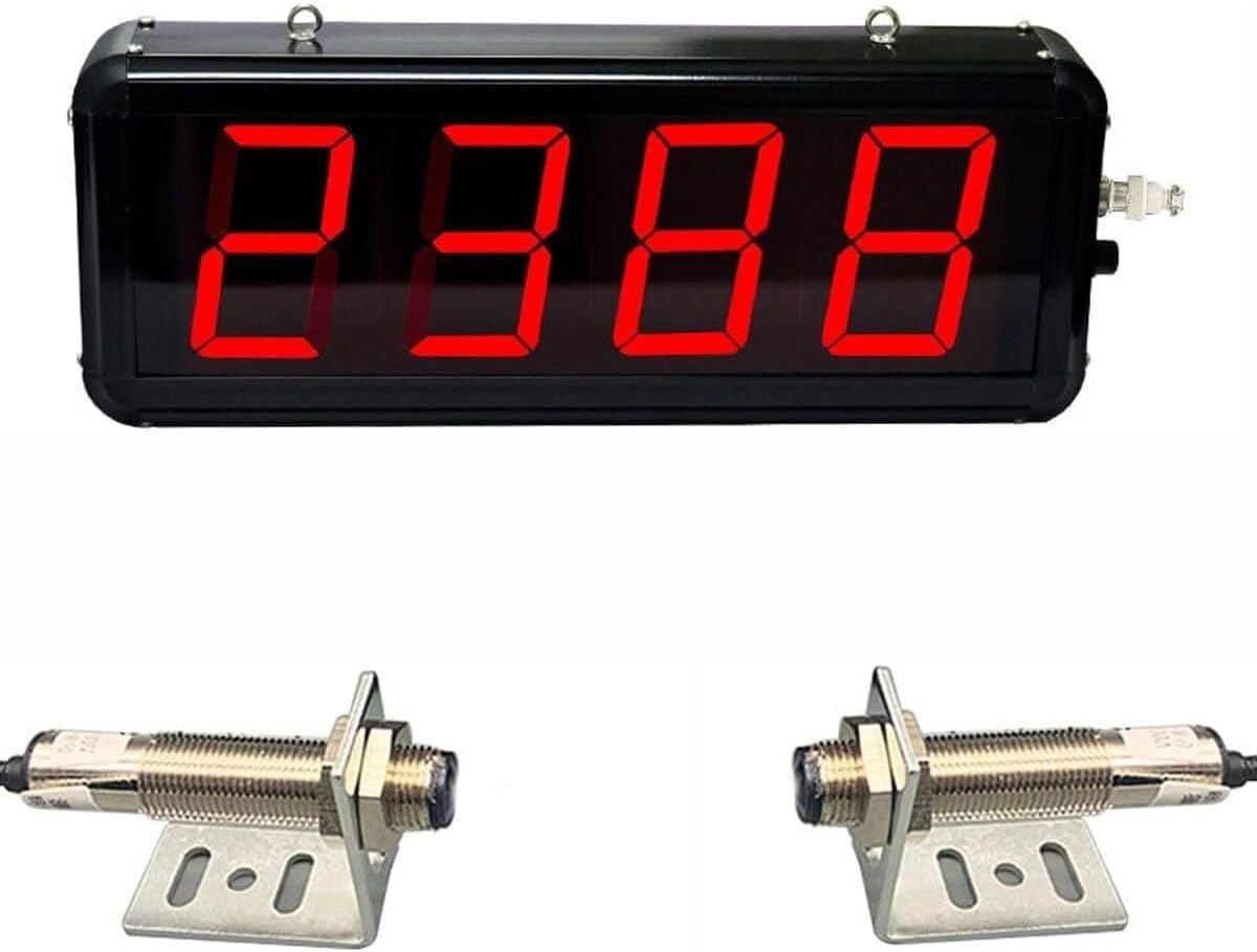 Digital counter Led 4 Digit Laser Dual Meter Plus Minus, 20m Laser Shooting Distance, Up To 9999 Can Use Production Line