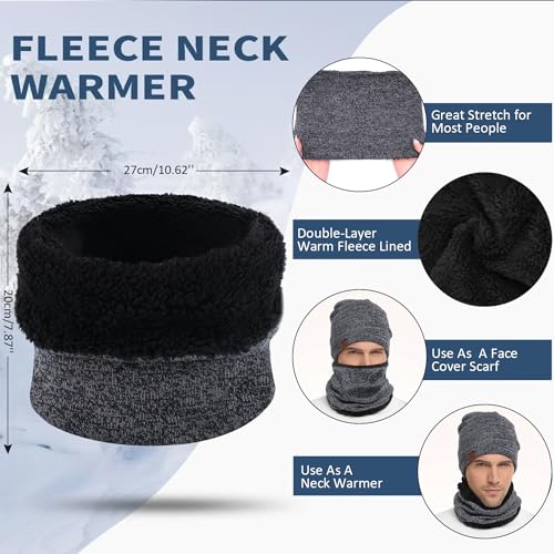 Image of FZ FANTASTIC ZONE Winter Beanie Hats Scarf Touchscreen Gloves for Men Women