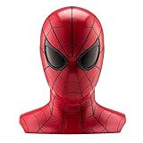 eKids Spiderman - Altavoz HiFi Bluetooth (Manos Libres y Ojos Luminosos, diseño Busto de Spiderman) Color Rojo y Azul