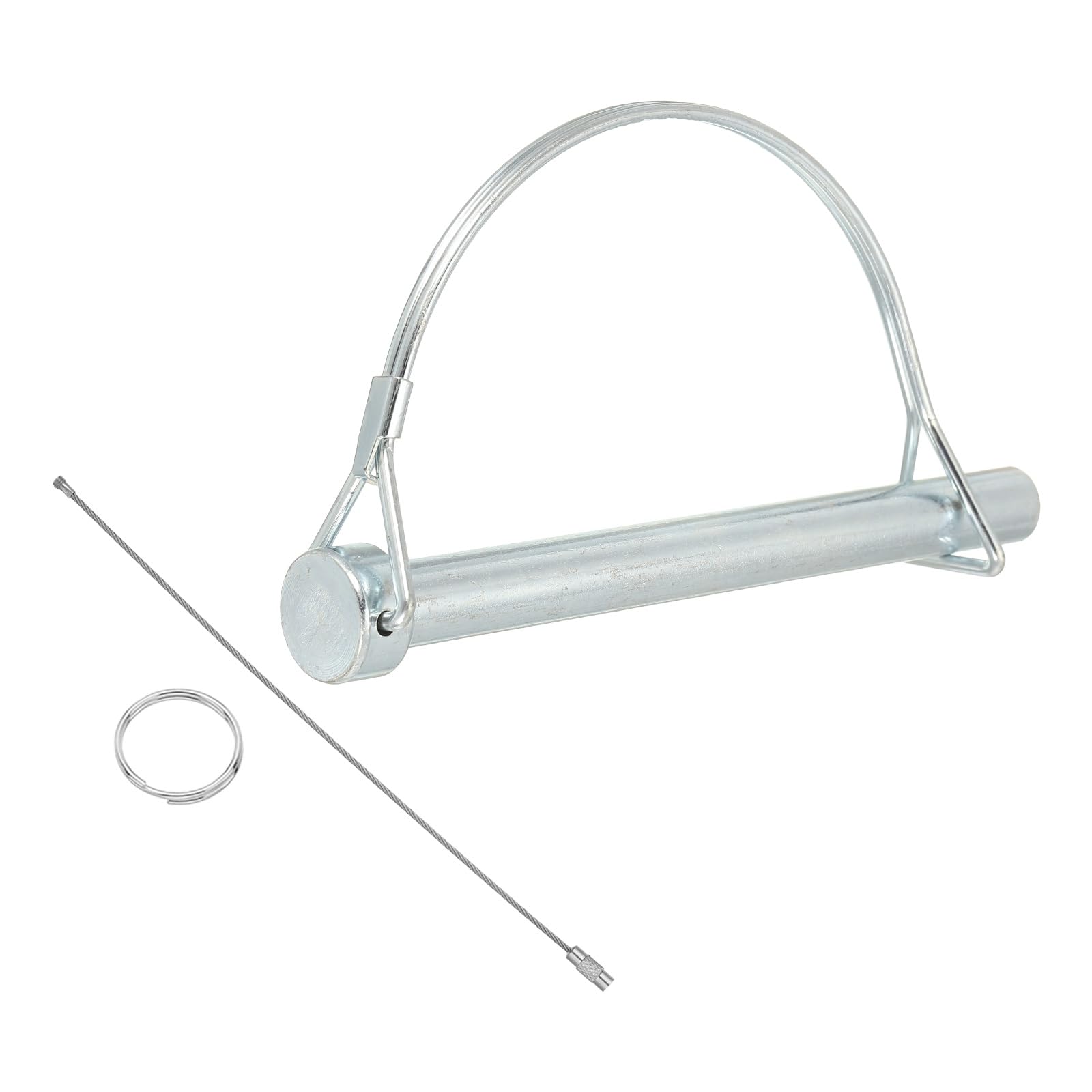 sourcing map Trailer Coupler Pin, 9/16" x 6-5/16" Trailer Hitch Locking Pin with Steel Quick Release Ring, Wire Shaft Locking Accessories for Farm Lawn Garden Wagons Towing