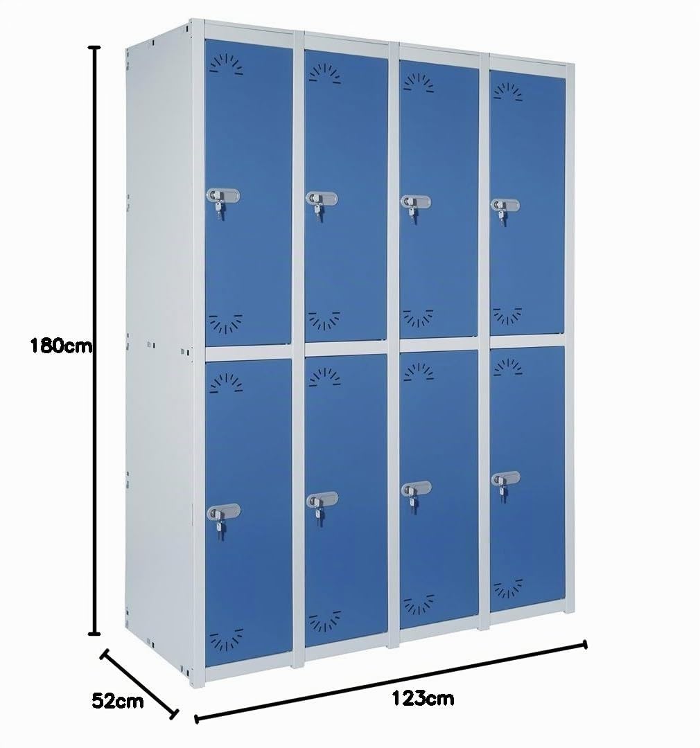 Taquilla metálica 2 Puertas. Módulo de 4 cuerpos. Med.: 1800x1230x520 mm. Desmontado