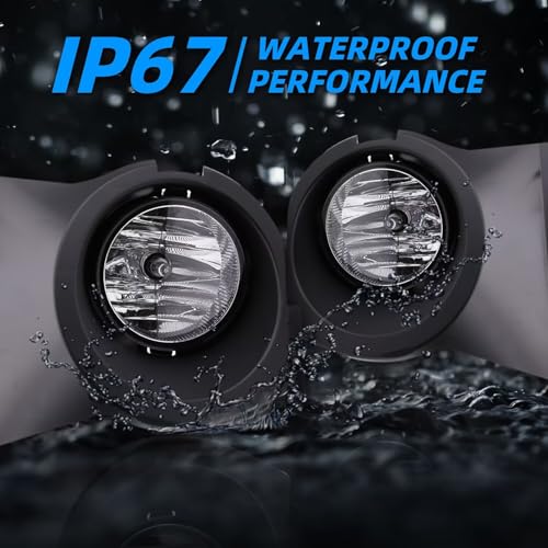 Image of Halogen Fog Light Assembly Kit with Bracket For F150 2009-2014 Ford, 2-Pack