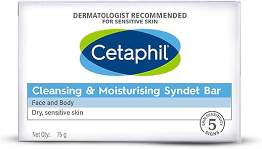 Cetaphil VVF India Cleansing And Moisturising Syndet Bar, 75g