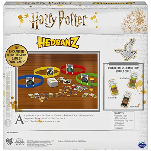 Hedbanz, Harry Potter Card Game Gift Toy Merchandise Family Board Game Based On The Wizarding World Books & Movies, For Adults And Kids Ages 7 And Up #TOP6
