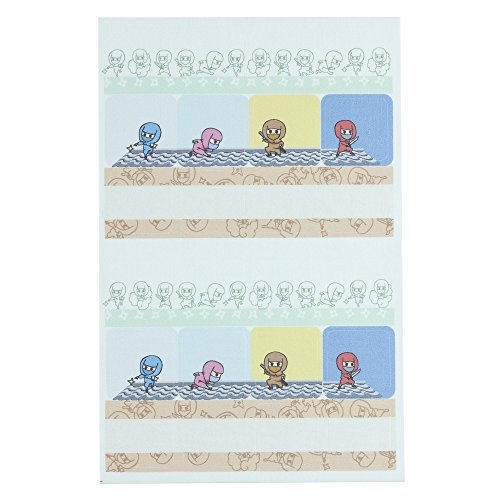 ゆにねーむ 洗濯 タグ に貼る シール にんじゃ 24ピース×1シート UN-200