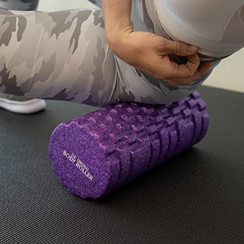 The Original Body Roller - High Density Foam Roller Massager for Deep Tissue Massage of The Back and Leg Muscles - Self Myofascial Release of Painful Trigger Point Muscle Adhesions - 13" Grape