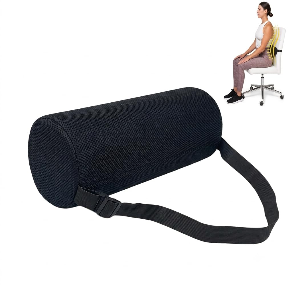 FTISSLY Lumbar Roll Pillow for Lower Back, 11 Inch Lumbar Support Pillow