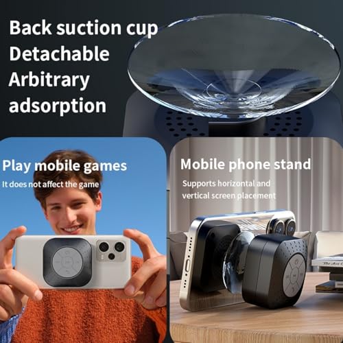 Image of Densleonis Portable Bluetooth Shower Speaker, Wireless Water-Resistant Speaker with Suction Cup Bathroom Speaker for Kids and Outdoor Party, Black