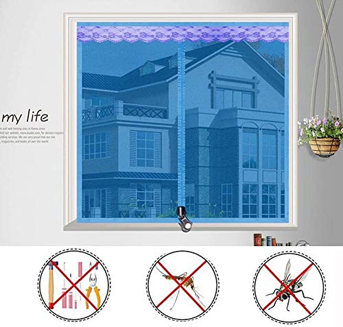 Mr.T Puerta mosquitera Lucha contra el fallo del Mosquito Cortina, la Cortina del Acoplamiento de la Cremallera de Verano Dormitorio Ventana de la Cocina canchales Cortina de Arena Invisible