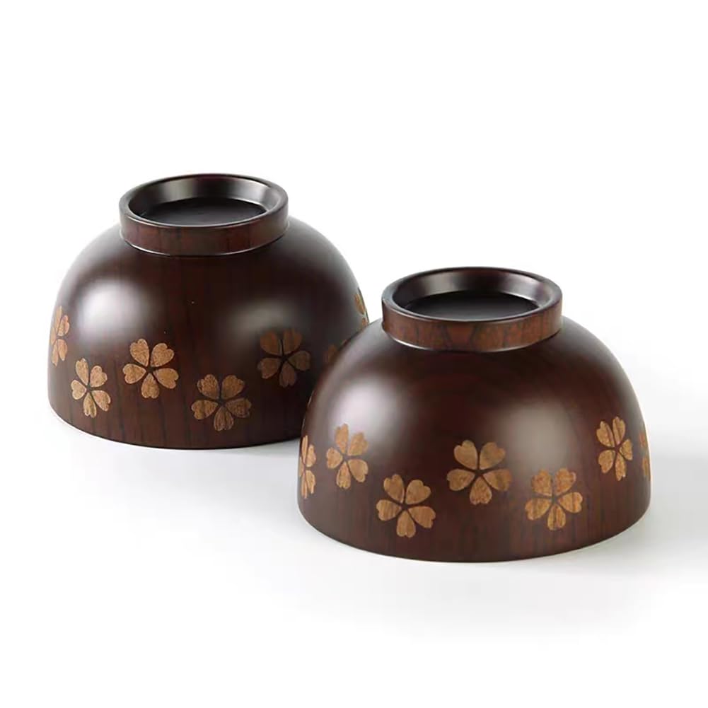 Amazon.co.jp: お椀 味噌椀 汁椀 漆塗 2個 セット 木製 飯碗 味噌汁