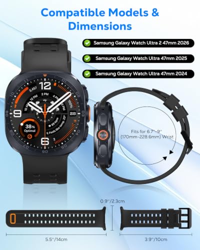 MoKo 6 Pack Sport Bands Compatible with Samsung Galaxy Watch Ultra 2/1 47mm - image 2
