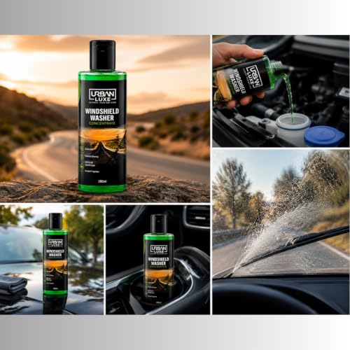 Image of Windshield Washer Fluid for Car Windshield Cleaner Liquid in Concentrate Form (20mL Enough for 1L Tank) Get A Streak Free Finish with Our Car Wiper Liquid 200mL
