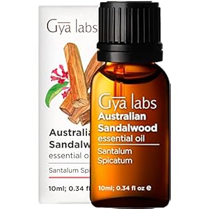 Gya Labs Australian Sandalwood Essential Oil For Focus and Skin Care – Inhale To Relax Mood, Topical For Dry Skin and…