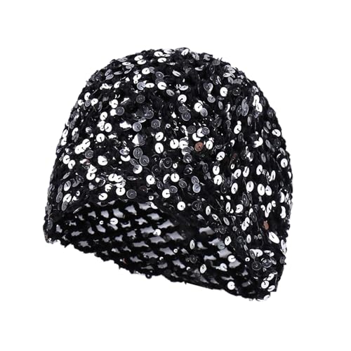 Lpoppcx Bonnet tricoté pour femme, mode urbaine avec paillettes | Bonnet tricoté ajouré | pour petite amie, adolescente, fille, mère, épouse, amis, musique, festival, trajet, voyage, réunion en
