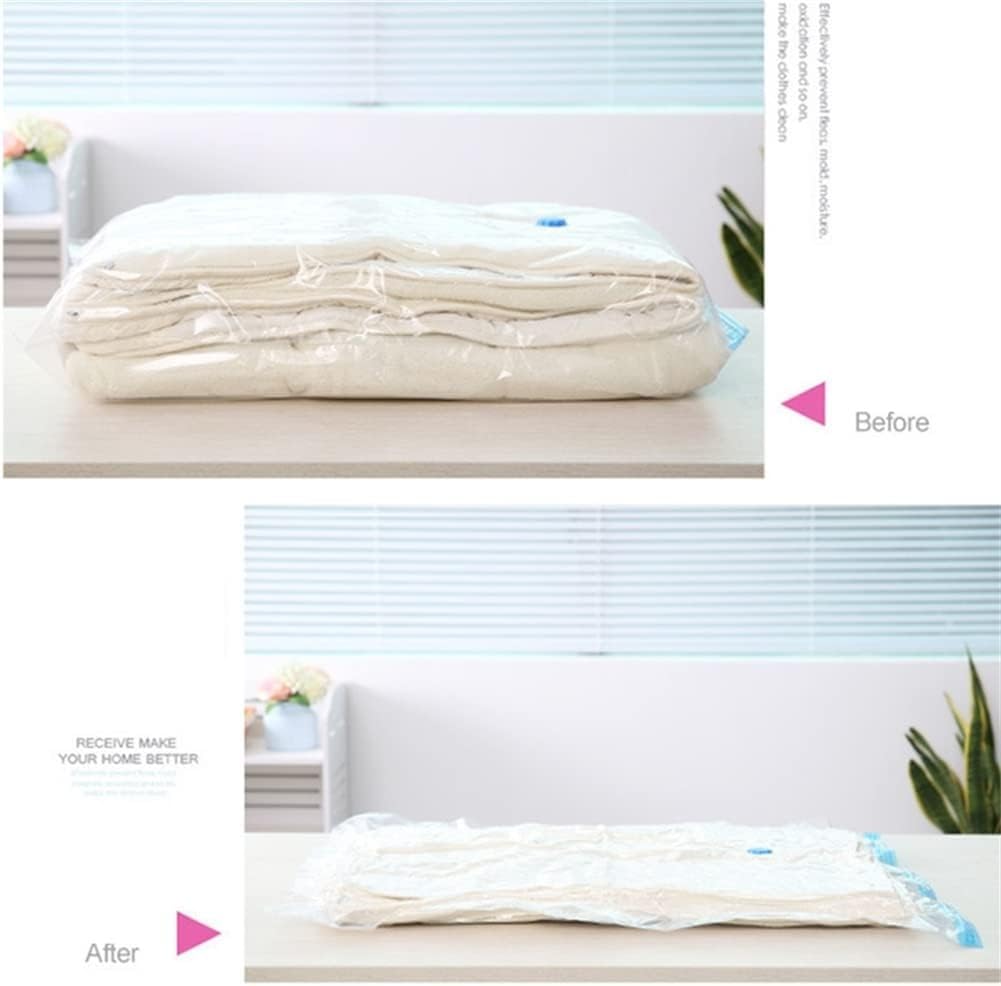 10 Stück Kleine Vakuumbeutel für Kleidung Wiederverwendbare Kleidungs Aufbewahrungsbeutel Vakuumbeutel, mit Dicht und Platzsparende Reisebeutel, für Kleidung, Bettdecken, Bettwäsche usw(100x120cm)