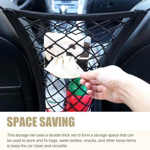 MLY 1 PC Heavy-Duty SUV Dog Barrier, Dual Mesh & Adjustable Steel Frame, Universal Pet Divider with Anti-Rattle Hooks, Storage Organizer for Cargo Area, Trucks, Cars (Black)