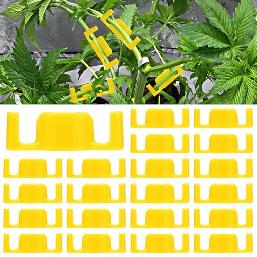 Festerekey 40 Pack LST Plant Training Clips – Durable & Reusable Stem Support for Low-Stress Training – Fits All Growth Stages