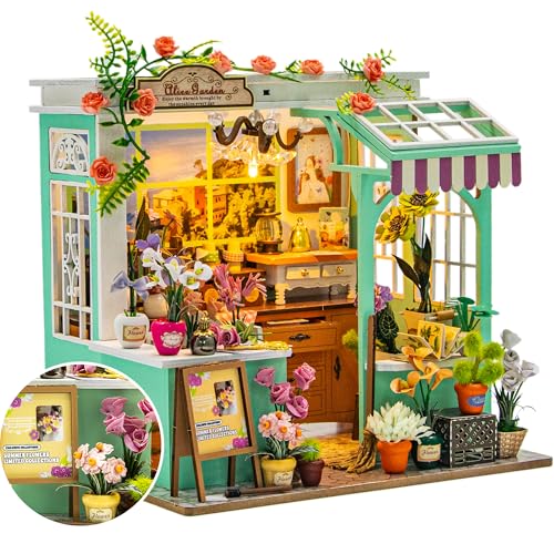 Soothee DIY Miniature House Kit, DIY Book Nook with LED