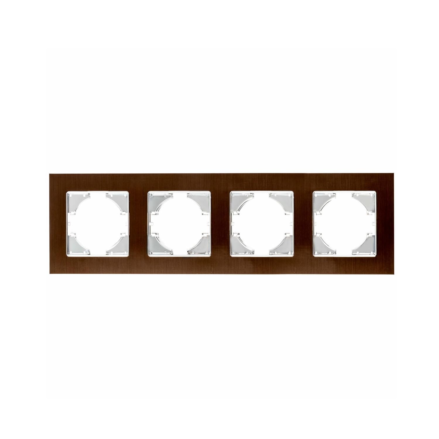 Cadre 4 éléments marron S-EMPOT en aluminium brossé finition haut de gamme