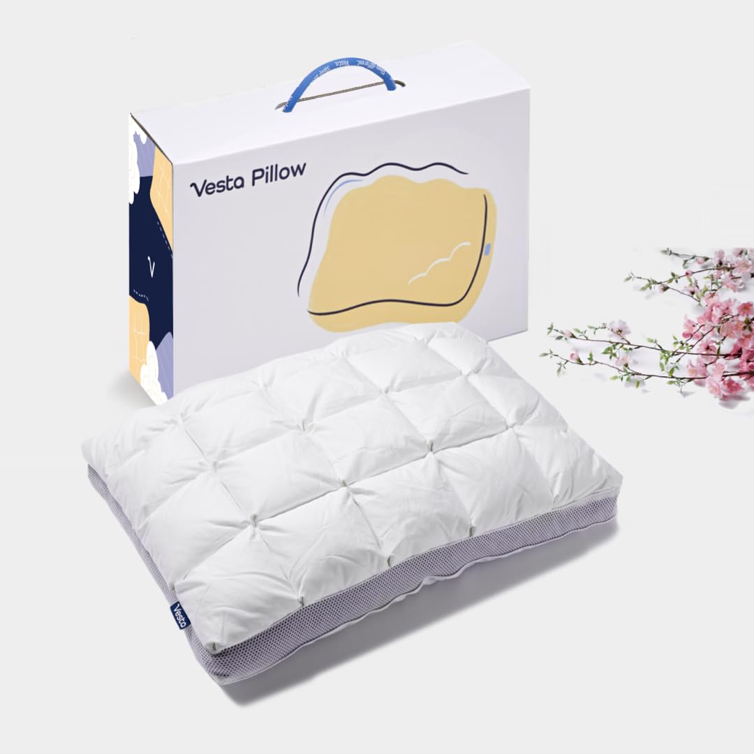 Vesta Hungarian Down Low Loft Pillow