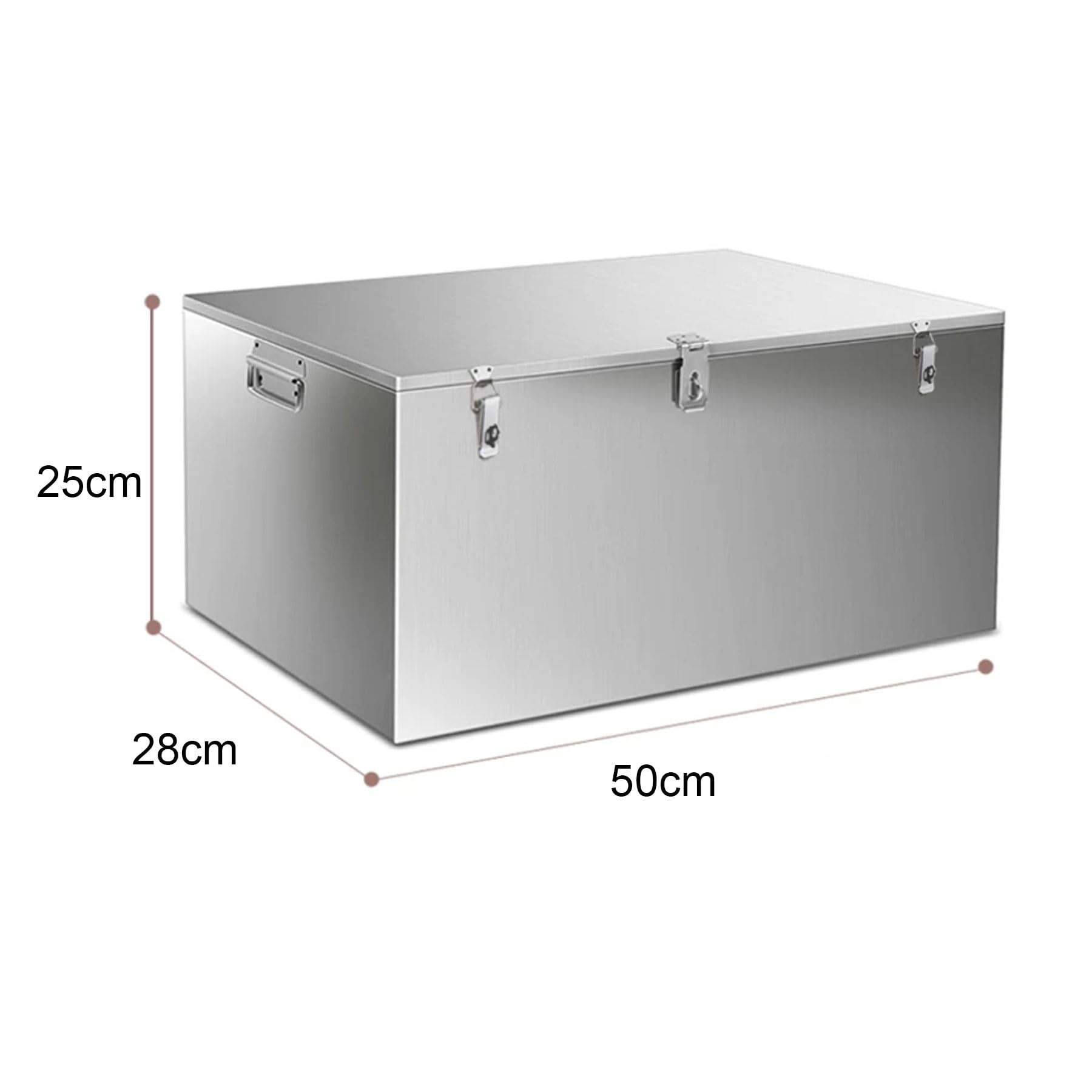 Cassetta degli attrezzi in acciaio inox, multifunzione, impermeabile e antiruggine, con asta di supporto e maniglia per il trasporto, per casa, officina e garage