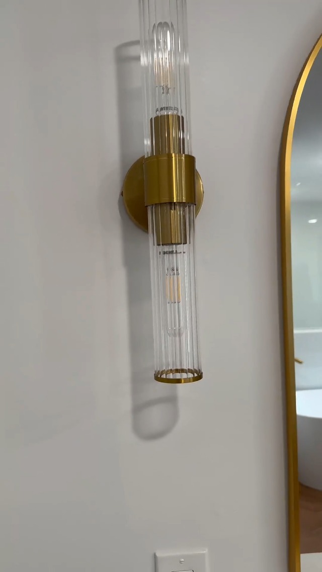 Image of Black Wall Sconce Bathroom Vanity Light Fixtures for Mirror, Modern Wall Light with Glass Rod Shade for Bathroom, Bedroom, Hallway, Living Room - Bulb Not Included