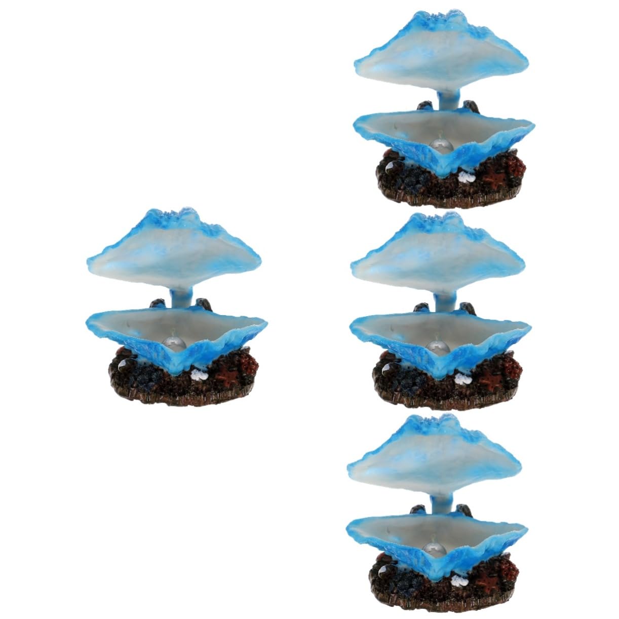 HANABASS 4stücke Delicate Simulation Shell Für Aquarien Künstliche Dekoration Mit Luftblaseneffekt Zubehör Für Fischbecken Lebensechte Gestaltung