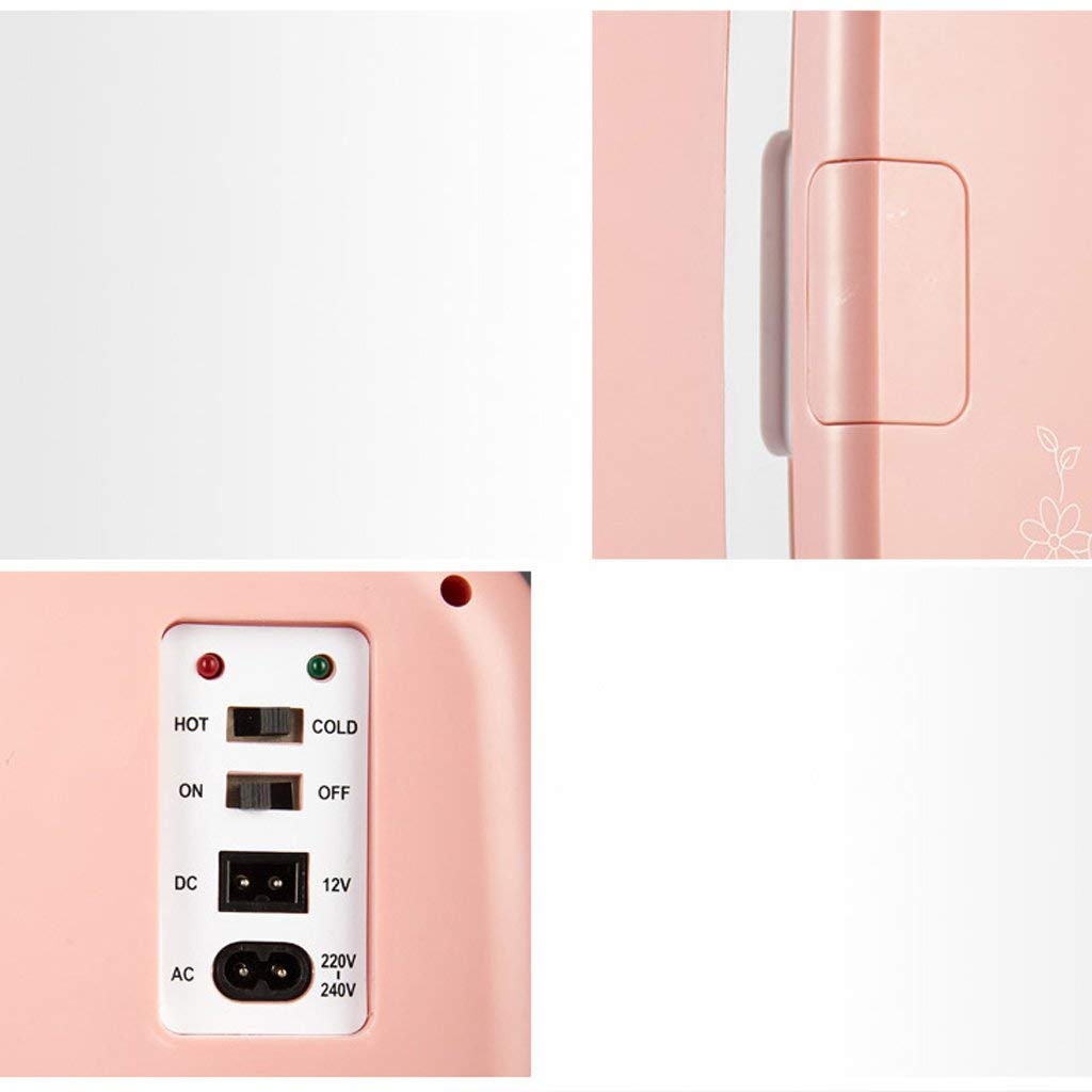 MU Mobilna mini lodówka 15 l Silent Dual-Core mini chłodziarka i podgrzewacz & Mdash; różowa