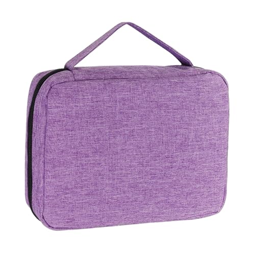 kowaku Watch Band Case Carrying Case Stores 20 Watch Bands Compact for Men Women with Handle Watch Band Organizer Storage Holder, Violet