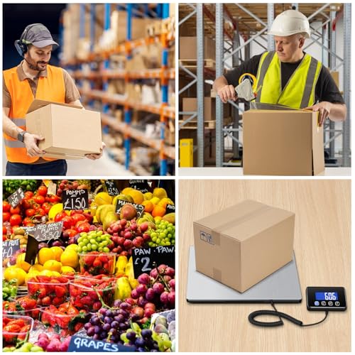Image of KUAIVO Shipping Scale, 660lbs Heavy Duty Digital Postal Scale for Packages, 0.7oz High Accurate Postage Scale for Small Business, Luggage, Home Use, Battery & Charging Cable Include