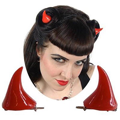 Red Devil Monster Horns Hair-Slide Halloween Horror Accessory Kreepsville 666