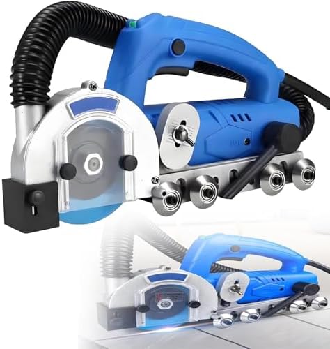 1200W Electric Grout Removal Tool with Vacuum - 9000 RPM High-Speed Tile Grout Cleaner, Deep Clean Floor & Wall Joints, Includes Scraper & Brush (220V, 1.2mm)