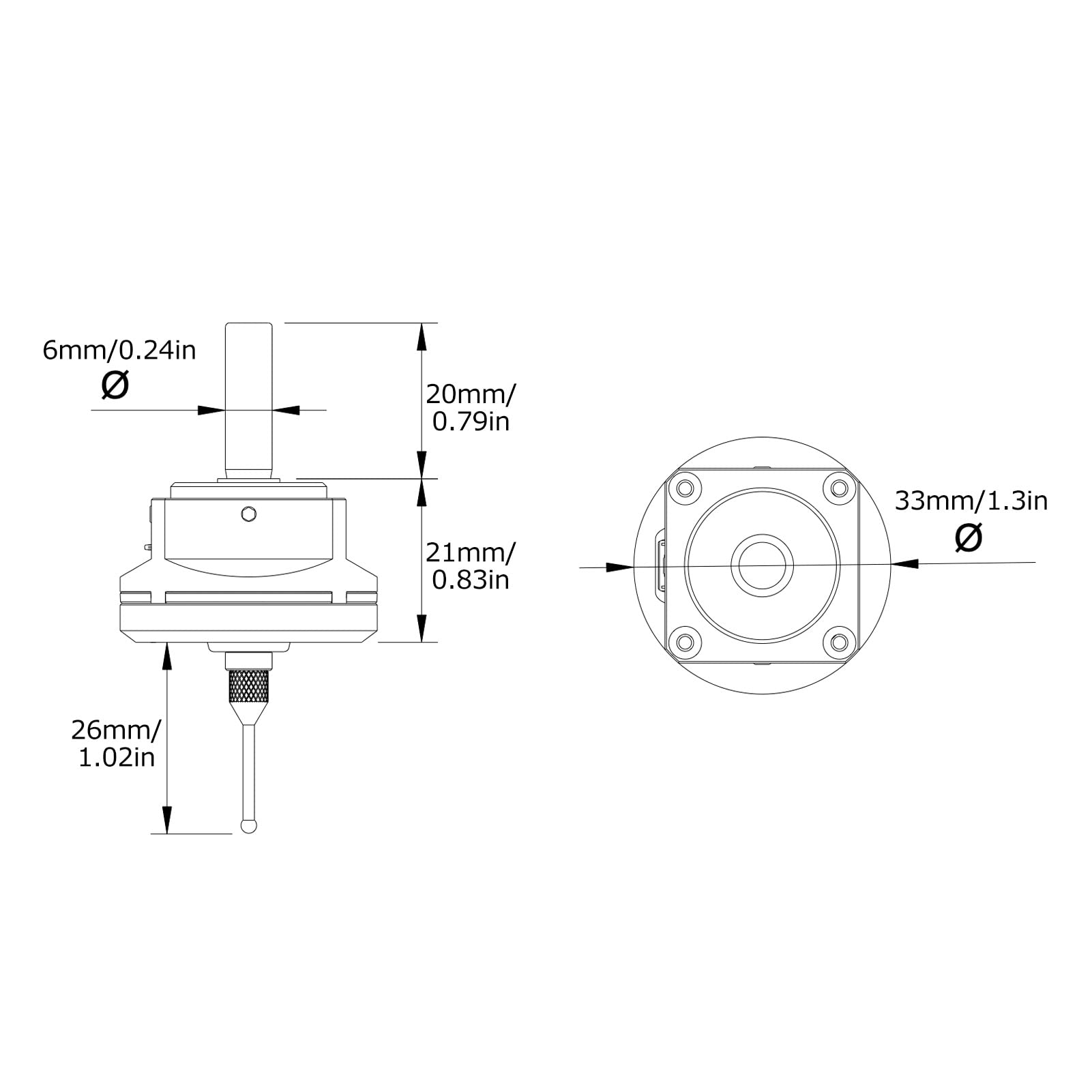 Kit Professionnel de Localisateur de Bord Tactile 3D pour CNC Haute Précision avec Remplacement de Bille en Acier Tungstène