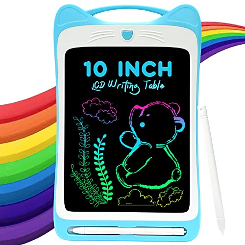 BRTON LCD Writing Tablet 10 Inch Doodle Board, Toddler Toys for 3-6 Years Old Girls Boys, Erasable Reusable Writing Pad, Drawing Pads, Educational Travel Toys for GirlsBoys Ages 3 4 5 6 7 8, Blue