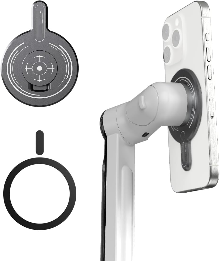 NALACAL Magnetic Mount Adapter Accessories Compatible, Magnetic Ring Holder Clamp Accessories, Phone/Action Camera Mount Adapter, Smartphone Gimbal Stabilizer with Insta360 Flow