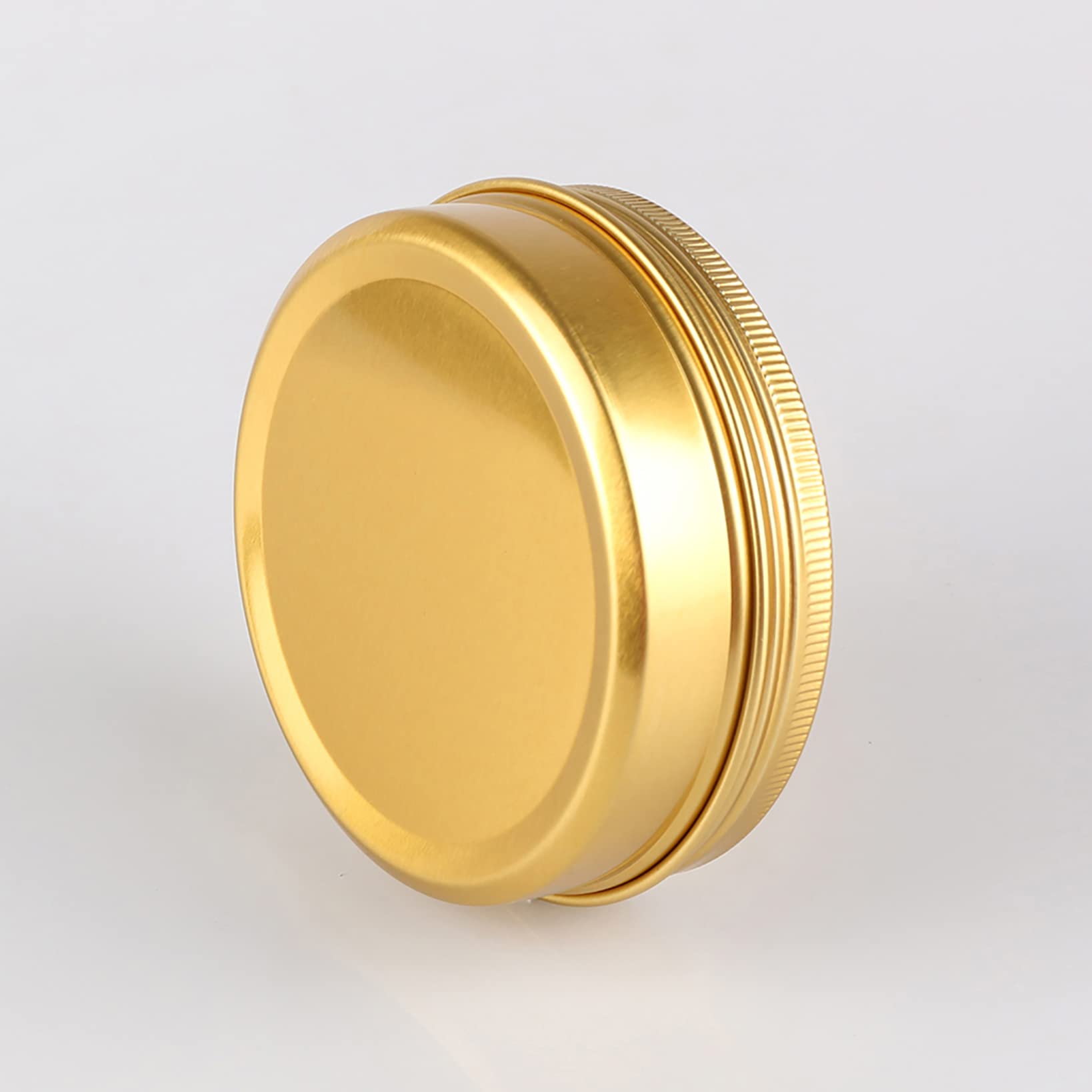 50 Stück 100ml Gold Leere Rund Aluminiumdose mit Schraubdeckel Alu-Dose Aluminium Schraubdose Cremedose Kerzendosen Kosmetikdosen Blechdosen Aludose mit 50 Stück 70mm Aufkleber