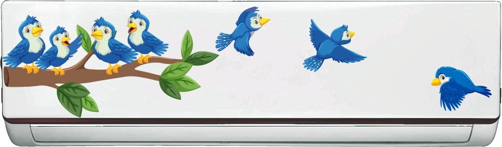 Image of '3D Nature Colorful illustration '' AC Sticker (96 cm x30 cmx 24 cm)Multi (Multicolour 4)