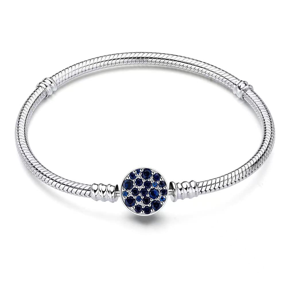 JEWBERYPandora Charm Snake Pattern Bracelet 925 Sterling Silver Snake Pattern Bracelet, Gift for Women Girls