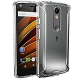 Moto Droid Turbo 2 Case, POETIC Affinity Series Premium Thin/No Bulk/Slim fit/Clear/Dual Material Protective Bumper Case for Moto Droid Turbo 2 (2015) Frosted Clear/Clear