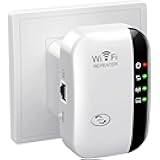 WiFi Extender, WiFi Signal Booster Up to 5800sq.ft and 56+ Devices, WiFi Range Extender, Wireless Internet Repeater, Long Range Amplifier with Ethernet Port,1-Key Setup, Access Point, Alexa Compatible